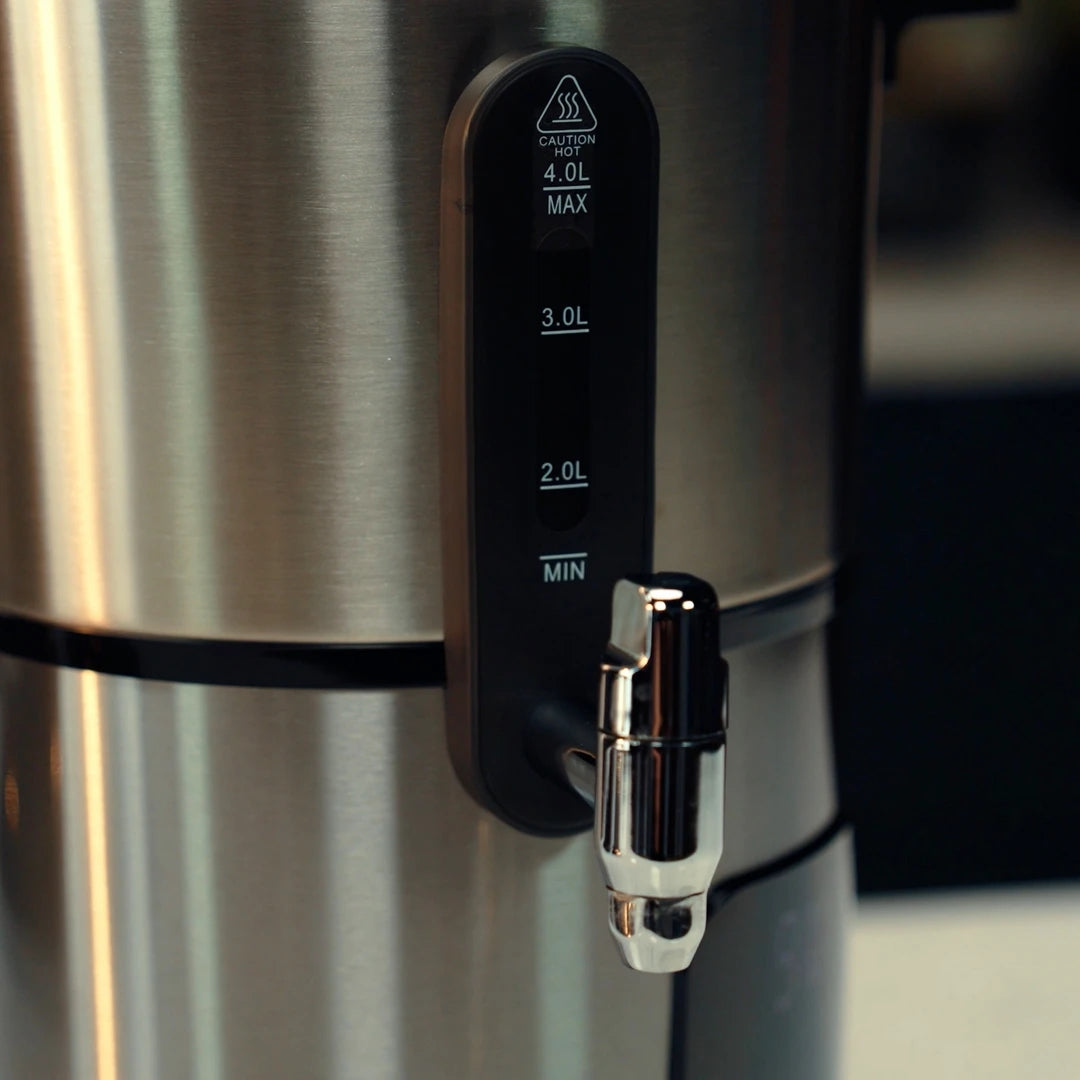 Kochmaster Samowar, Edelstahl, Warmhaltefunktion, 4.0 + 1.0 Liters, Temperaturregelung Teekocher